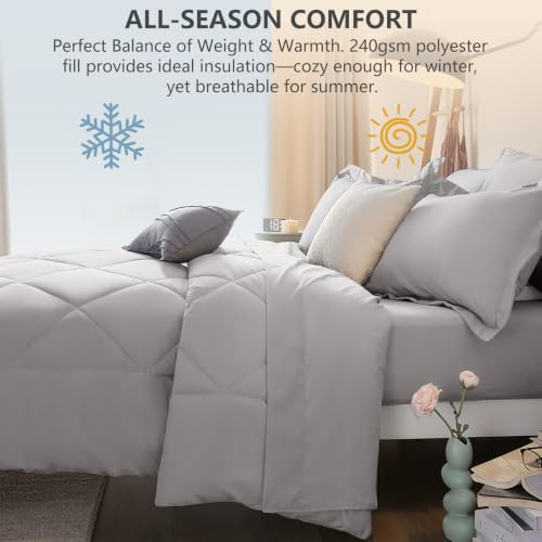 Full Size Comforter Sets French Grey
