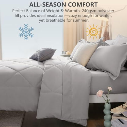 Full Size Comforter Sets French Grey