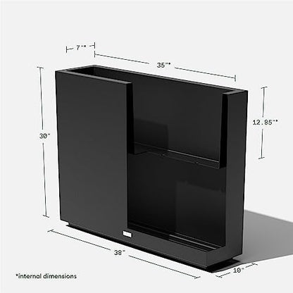 Block Series Span Planter + Arrow Privacy Screen Set