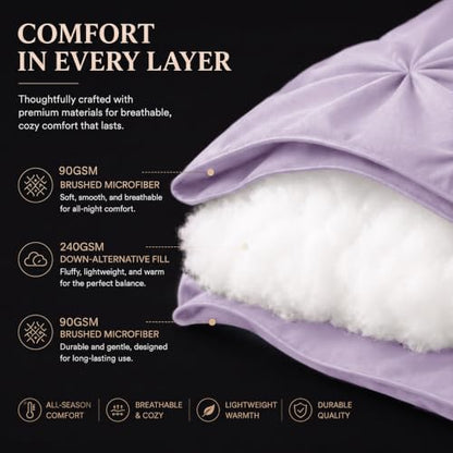 King Size Comforter Set Lavender