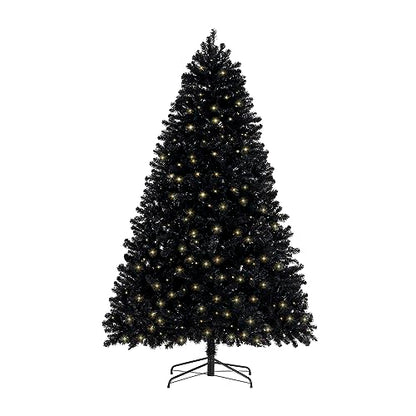 7.5ft Black Christmas Tree with Lights