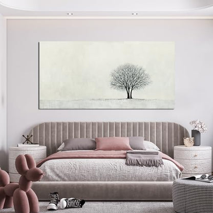 Canvas Wall Art Decor Wall Art Pictures for Living Room Canvas Modern Art Wall Decor Black and White Wall Art Decor Minimalist Tree Wall Art Prints Art Work for Home Office Wall Decor 24" X 48"