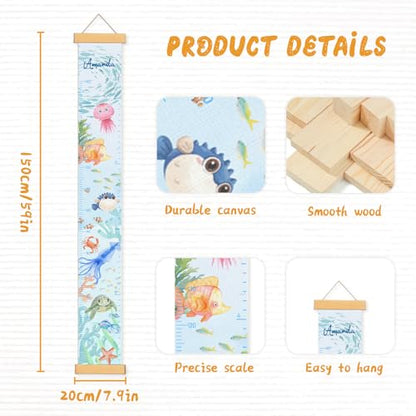 Personalized Name Growth Chart Wall Decor for Kids
