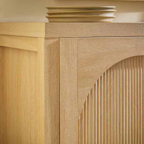 Sasha 4 Door Reeded Sideboard Buffet with Cord Management