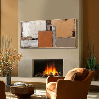 Modern Wood Wall Decor Geometric Wall Art Abstract Decorative Painting 32"x70" Large Pictures for Bedroom Decorations for Office