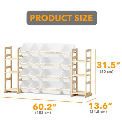 Toy Storage Organizer with 6 Shelves and 16 Bins (6 Count)