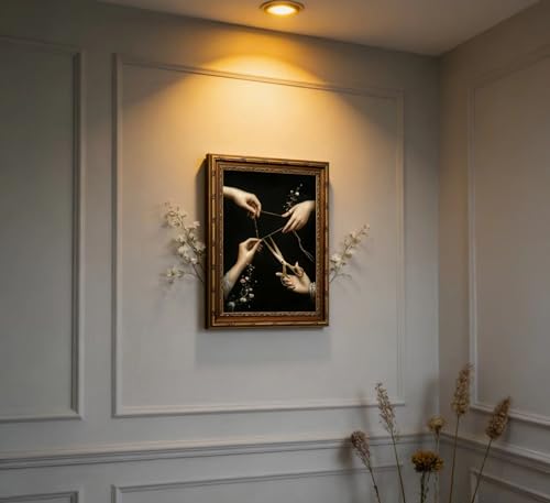 Vintage Gold Framed Thread of Life Wall Art