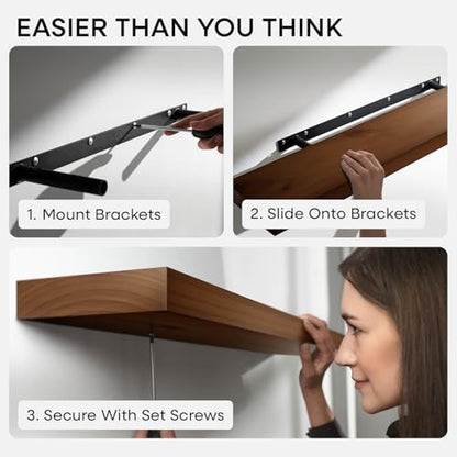 36 Inch Floating Shelves (3 Count)