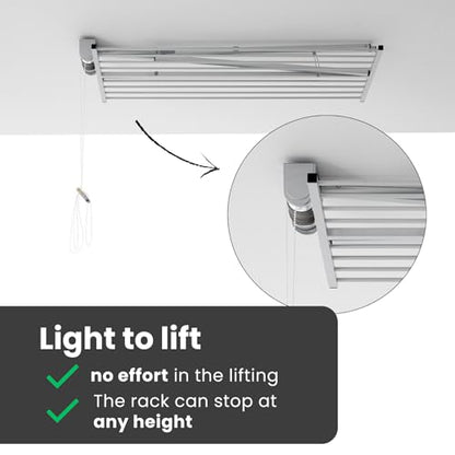 Mini, Folding, Pull Down, Ceiling Laundry Drying Rack, 60 in (3.2808 Foot)