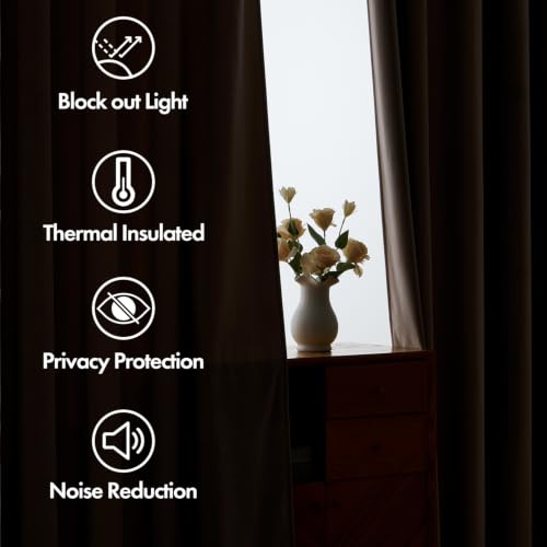 Light Taupe Velvet Pinch Pleat Blackout Curtains W52 X L84 Inches