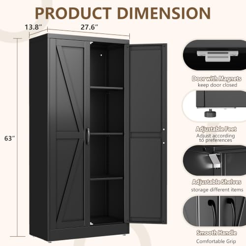 Black Metal Storage Cabinet