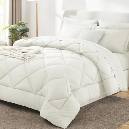 Queen Comforter Set with Sheets Ivory