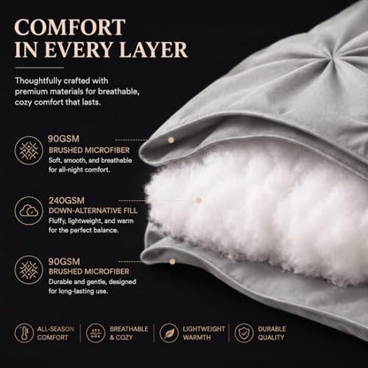Oversized King Comforter Set French Grey