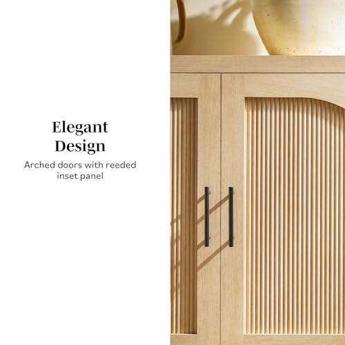 Sasha 4 Door Reeded Sideboard Buffet with Cord Management