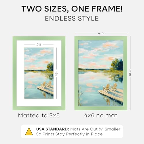 4x6 Green Picture Frame