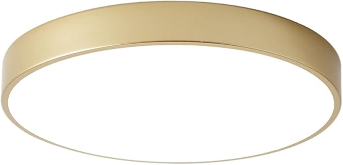 LED Ceiling Light Flush Mount Gold, 24W Kitchen Light Fixture Ceiling Mount