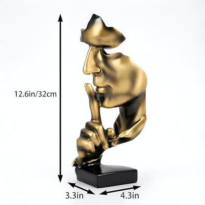 Gold Modern Abstract Art Thinker Statues