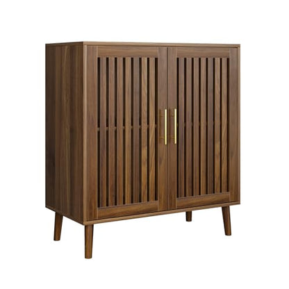 32″ Modern Farmhouse Sideboard Cabinet with Louvered Doors