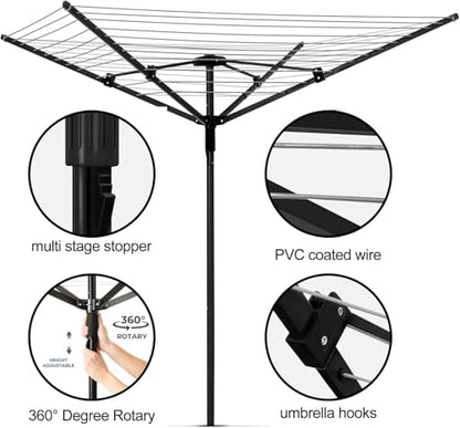 Heavy Duty Outdoor Umbrella Drying Rack