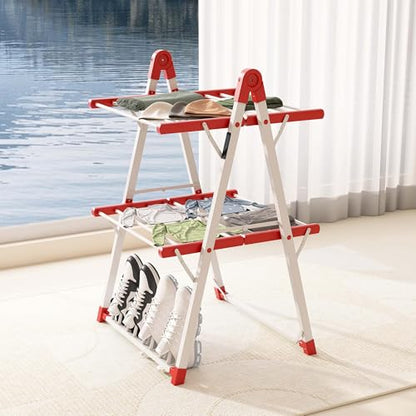 Heated Clothes Drying Rack Foldable Timer Shoes Socks