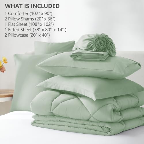 King Size Comforter Set Sage Green