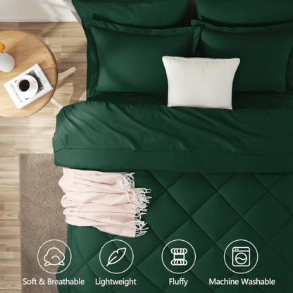 King Size Comforter Set Emerald Green