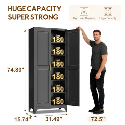75" Kitchen Pantry Cabinet