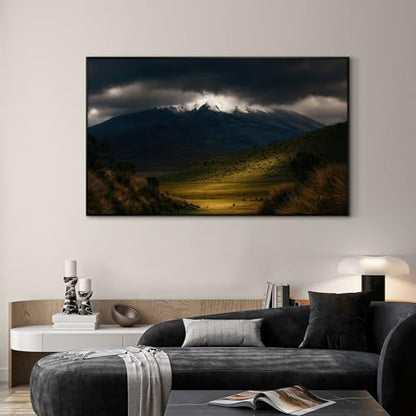 30"x60" Extra Large Framed Wall Art Majestic Snow