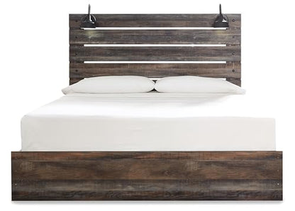 Drystan Rustic King Size Bed Frame with LED