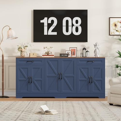 71” Large Sideboard Buffet Cabinet with Storage