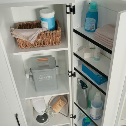 HomePlus Kitchen Storage Pantry Cabinet with Swing Door Storage and Adjustable Shelves