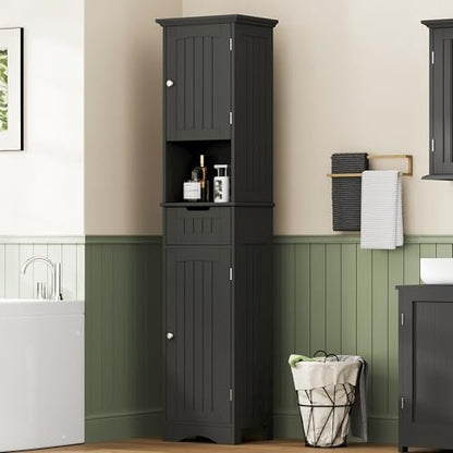 67" Tall Bathroom Storage Cabinet