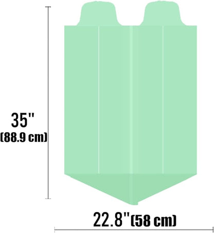 13 Gallon Flap Tie Compostable Trash Bags, 200 Count, Compost Bags Tall Kitchen Trash Bags, Sturdy Biodegradable Garbage Bags Food Scrap Waste Bags, ASTM D6400, US BPI Certified, Green