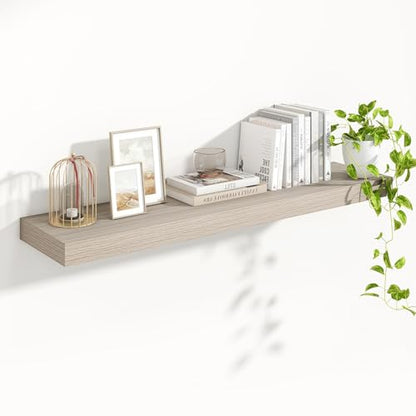 Floating Shelves 47.2" W x 10.3" D Grey Set of 1