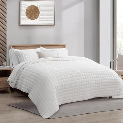 Channel Box Stitch Velvet Quilt Set