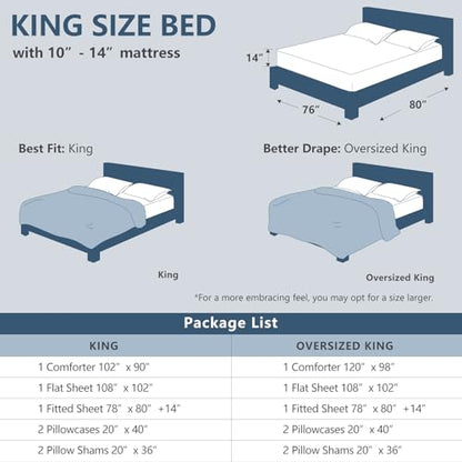 Oversized King Comforter Set Dusty Purple