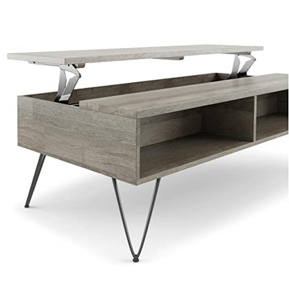 Lockhart 30" Wide Solid Mango Wood Drum Coffee Table in Natural