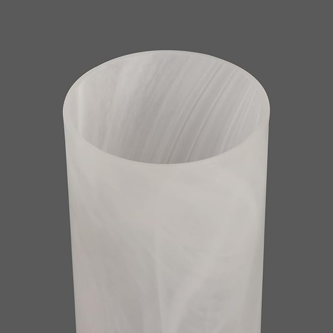3 Pack Alabaster White Cylinder Glass Lamp Shade Replacement