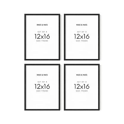 12x16 Black Oak Frame Set of 4 (4 Count)