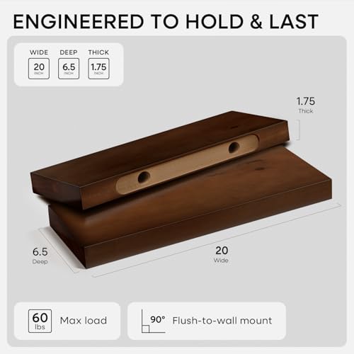 20 Inch Floating Shelves (3 Count)