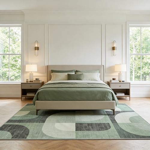 8X10 Area Rugs Modern Abstract Non Slip Washable Large Carpet for Living Room Bedroom (80 Sq Ft)
