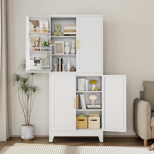 75" Tall Metal Kitchen Pantry Storage Cabinet
