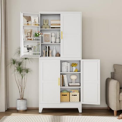 75" Tall Metal Kitchen Pantry Storage Cabinet