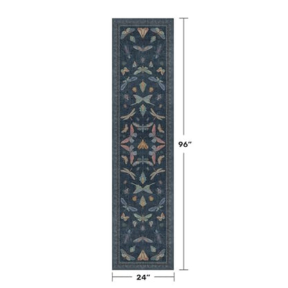 Washable 2x8 Insect Entryway Runner Rug for Bathroom (16 Sq Ft)