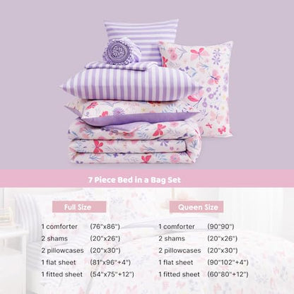 Queen Comforter Set with Sheets for Girls