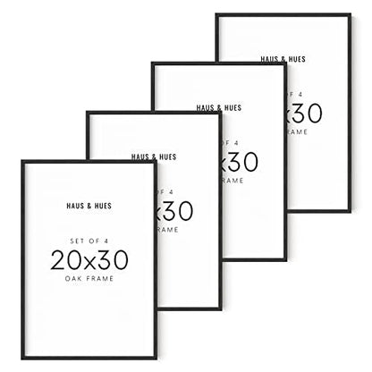 20x30 Black Oak Frame Set of 4