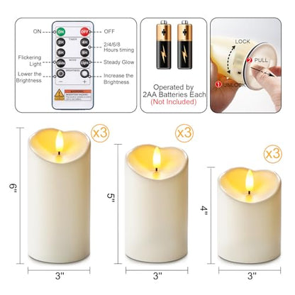 9Pack Outdoor Waterproof Flameless Candles (9 Count)