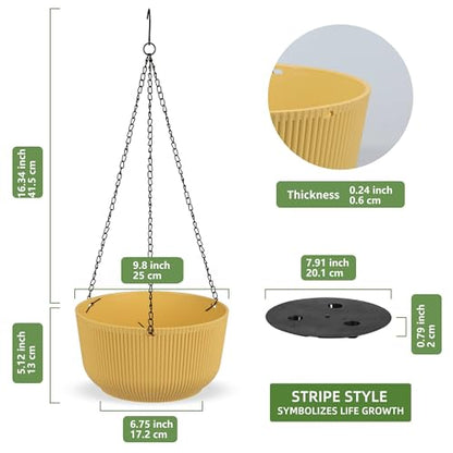 9.8 Inch Self Watering Hanging Planter (2 Count)