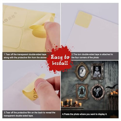15 Halloween Gothic Mansion Haunted Horror Picture Frames (15 Count)