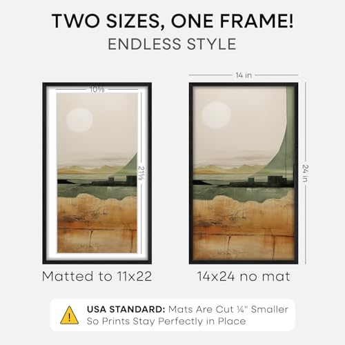 14x24 Black Oak Picture Frame (2 Count)